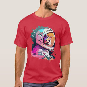 Camiseta Gato Espacial Vaporwave Estético Anos 80 90 Astron