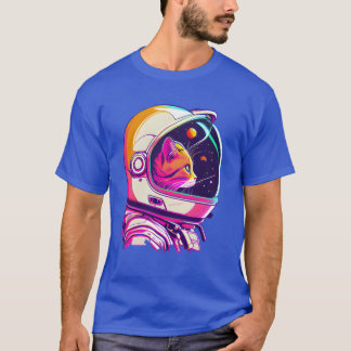 Camiseta Gato Espacial Vaporwave Estético Anos 80 90 Astron