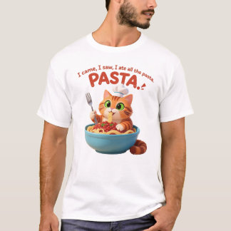 Camiseta Gato Espaguete Divertido