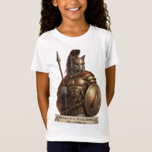 Camiseta Gato Espartano Azul Russo