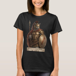 Camiseta Gato Espartano Azul Russo