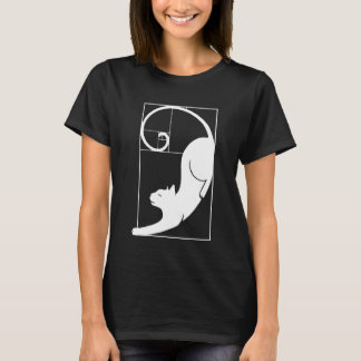 Camiseta Gato Espiral de Fibonacci Geometria Sagrada Razão 
