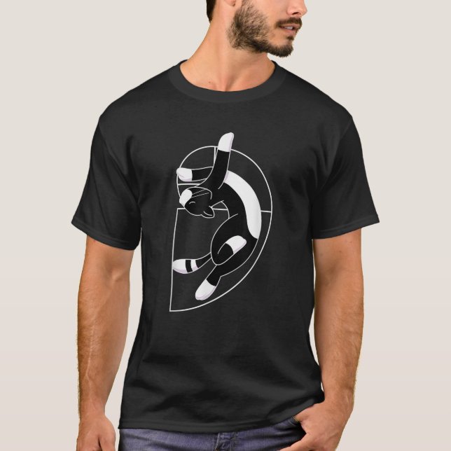Camiseta Gato Espiral Fibonacci (Frente)
