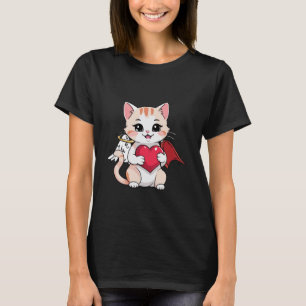 Camiseta Gato Espiritual Oculto Anjo Gatinho Coração Celest