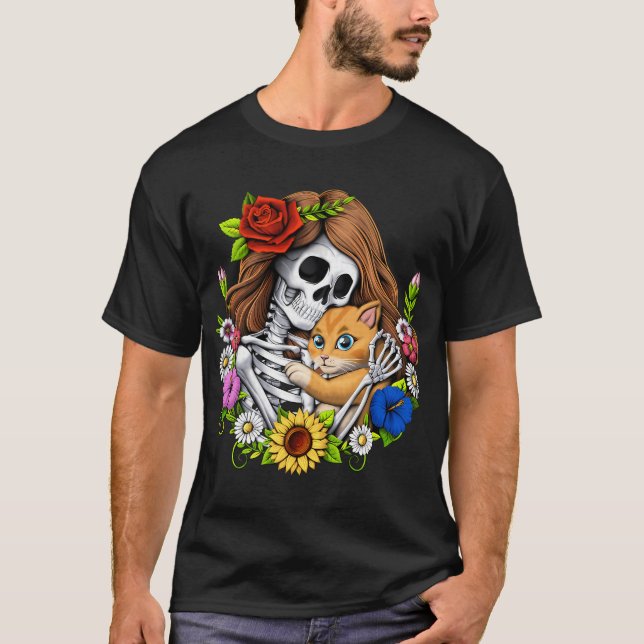 Camiseta Gato Esqueleto (Frente)