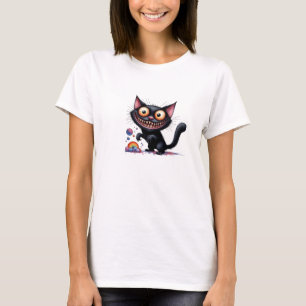 Camiseta Gato esquisito e engraçado