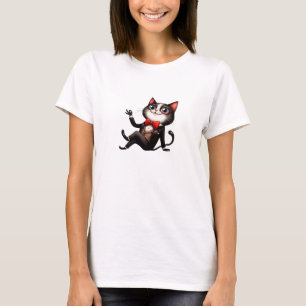 Camiseta Gato esquisito e engraçado