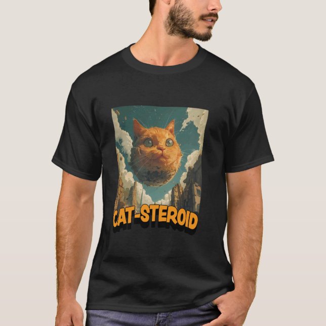 Camiseta Gato Esteroide - Gatos como um Asteroide - Ilustra (Frente)