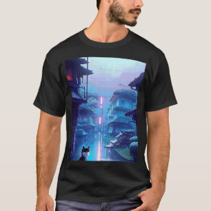 Camiseta Gato estético de hip hop lo fi chillhop batidas re