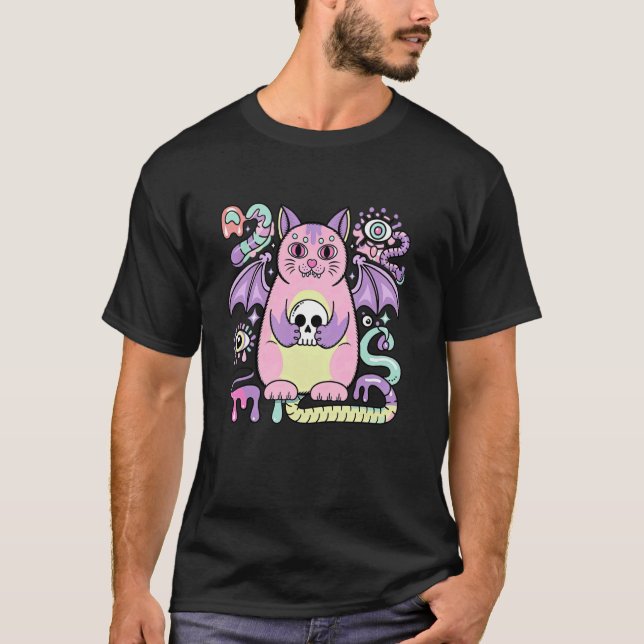 Camiseta Gato Estético e Assustador (Frente)