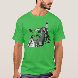 Camiseta gato estranho do espaço