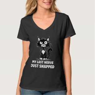 Camiseta Gato Estressado e Irritado, Meme Divertido de Estr