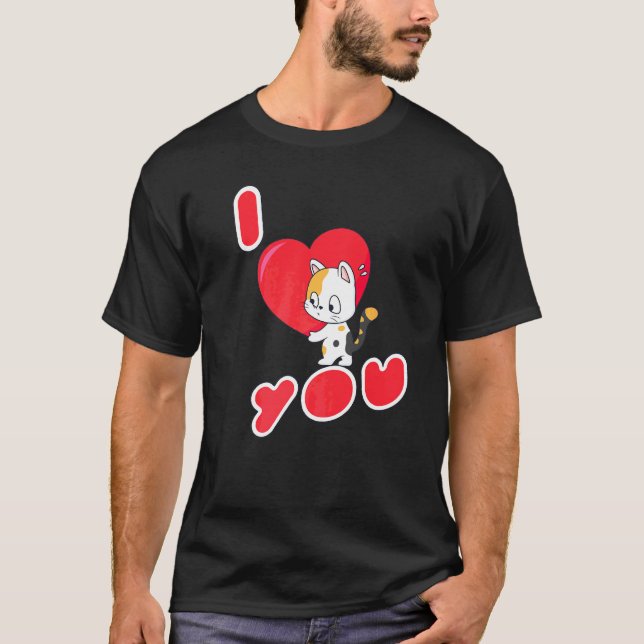Camiseta Gato Eu Amo Você Gatinho (Frente)