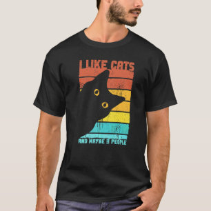 Camiseta Gato Eu Gosto de Gatos E Talvez 3 Pessoas Introve