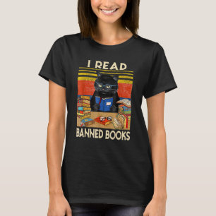 Camiseta Gato eu li livros proibidos bibliófilos livro de l
