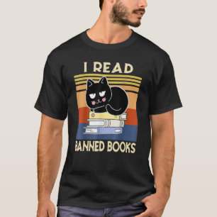 Camiseta Gato Eu Li Livros Proibidos Livros de Leitura Livr