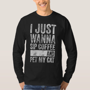 Camiseta Gato Eu Só Quero Café E Meu Gato