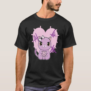 Camiseta Gato Exótico de Cabelo Curto Pastel Goth Amor