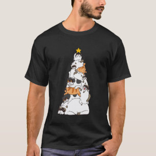 Camiseta Gato Exótico de Pelo Curto Árvore de Natal