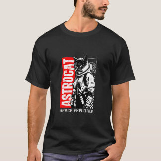 Camiseta Gato Explorador Espacial Astrocat Astronáuta Gato 