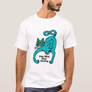 Camiseta Gato Expressivo Excêntrico
