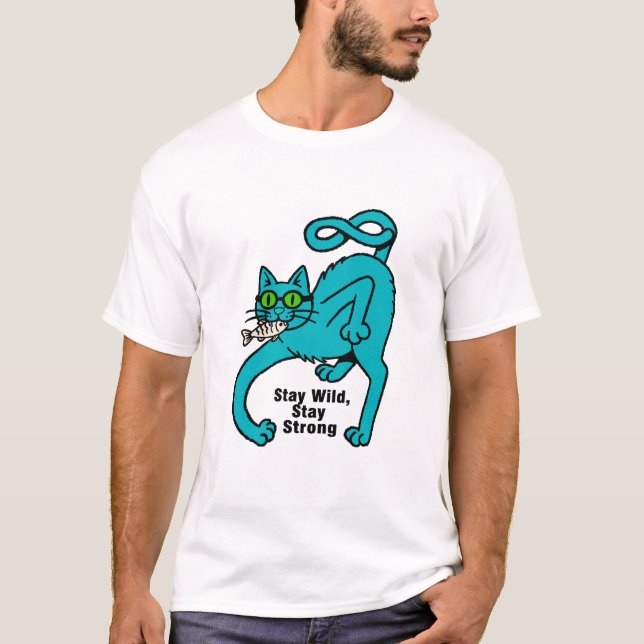 Camiseta Gato Expressivo Excêntrico (Frente)