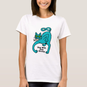 Camiseta Gato Expressivo Excêntrico