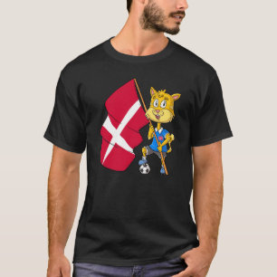Camiseta Gato Fã da Dinamarca