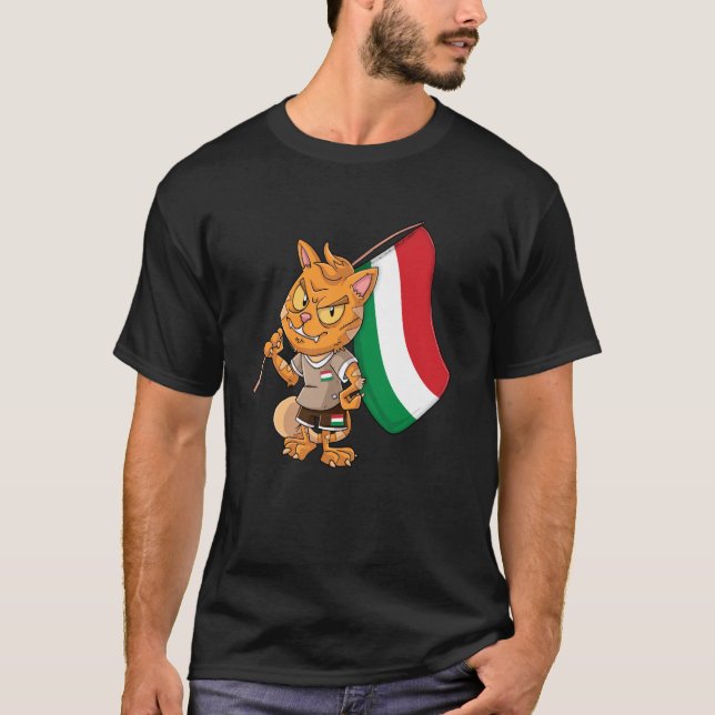 Camiseta Gato Fã da Hungria (Frente)