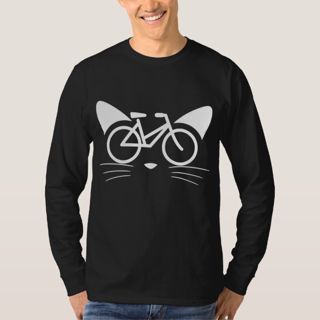 Camiseta Gato Face Bicicleta Gatinho Felino Pet BMX Present (Frente)