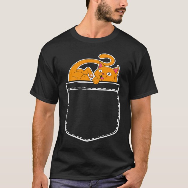 Camiseta Gato falso na bolsa (Frente)