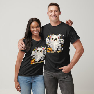 Camiseta Gato Fantasma Assustador Kitty - Fofinho Gato Kawa
