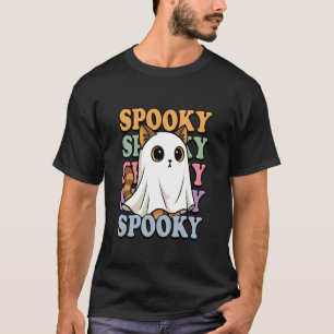 Camiseta Gato Fantasma Assustador Roupa de Halloween Divert