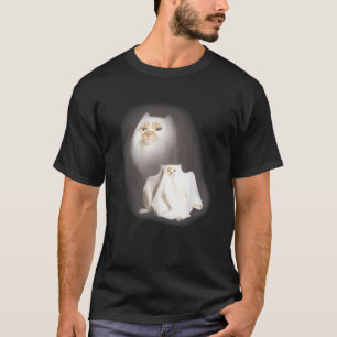Camiseta Gato Fantasma de Feiticeiro Engraçado Fofo Meme de