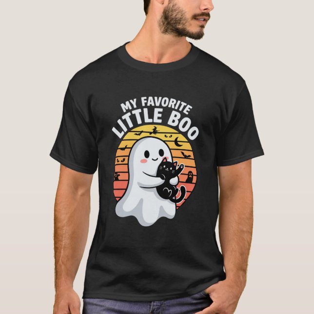 Camiseta Gato Fantasminha do Halloween (Frente)