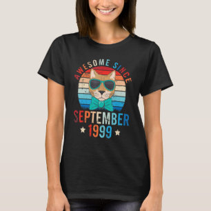 Camiseta Gato Fantástico Desde setembro de 1999 Feliz Anive