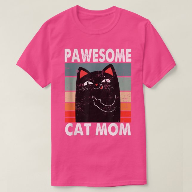 Camiseta Gato Fantástico Mãe Gato Engraçado Mãe Dia de as m (Frente do Design)