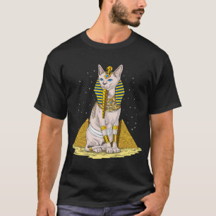 Camiseta Gato Faraó Esfinge Egípcia
