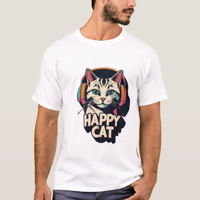 Camiseta Gato Feliz (Frente)