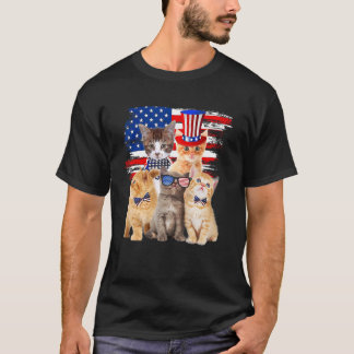 Camiseta Gato Feliz Dia da Liberdade Gato Gatos Mães 4 de