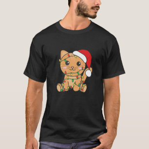 Camiseta Gato Feliz Natal Animais de inverno Gatos Natal