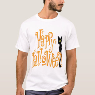 CAMISETA GATO FELIZ NO HALLOWEEN