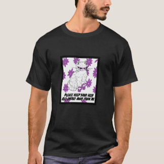 Camiseta Gato Feminista Sem Drama Vibrações Tóxicas Poder F
