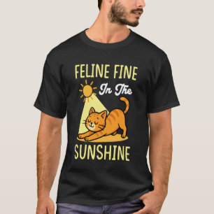 Camiseta Gato Fino na Citação de Gato de Relaxamento da Pra