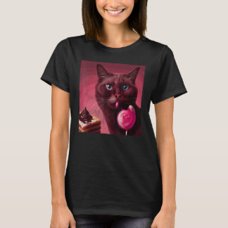 Camiseta Gato Flamingo Chocolate
