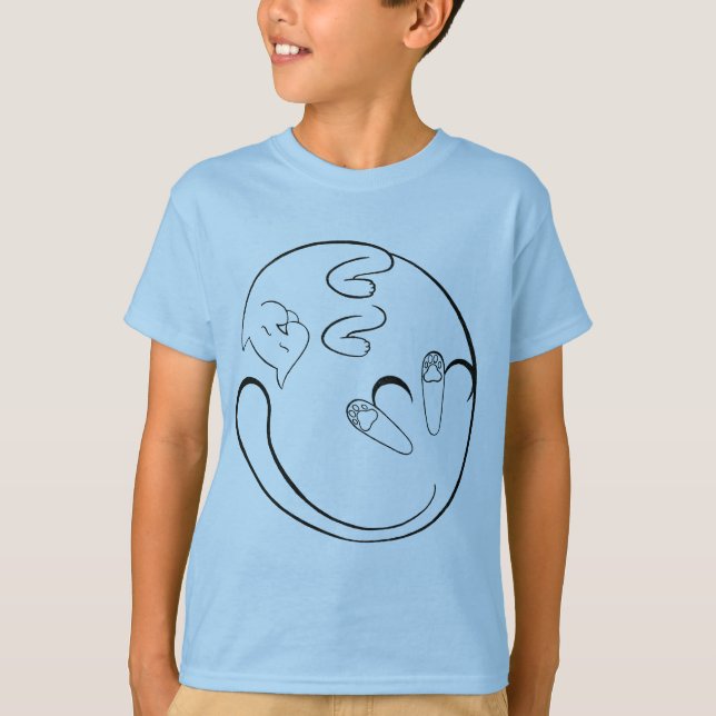 Camiseta Gato flexível (Frente)