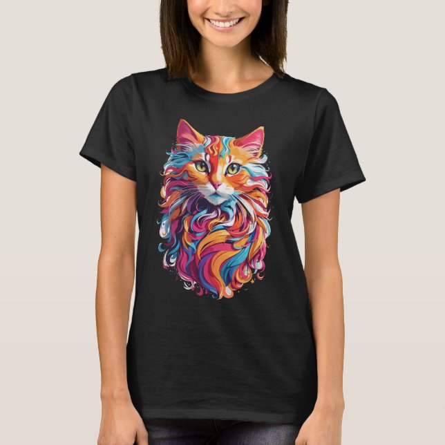 Camiseta Gato Floral (Frente)