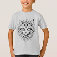 Gato Floral Lindo – Arte de Linha Gato