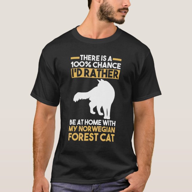 Camiseta Gato Floresta Norueguesa 1 (Frente)