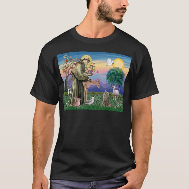 Camiseta Gato Floresta Norueguesa Listrado - São Francisco (Frente)
